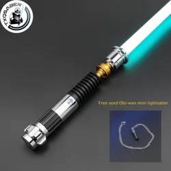TXQSABER Lightsaber Heavy Dueling Obi-Wan SE Laser Sword Smooth Swing Blaster FOC 12 Colors Changing Metal Hilt Light Sword Toys