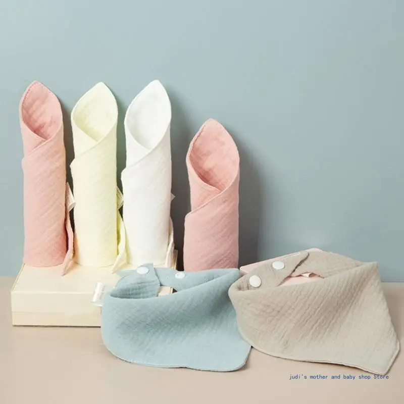 Yếm Cotton 4 Lớp Yếm Sơ Sinh Ợ Vải Yếm Ăn Khăn Quàng Cổ Dễ Thương 5 Chiếc