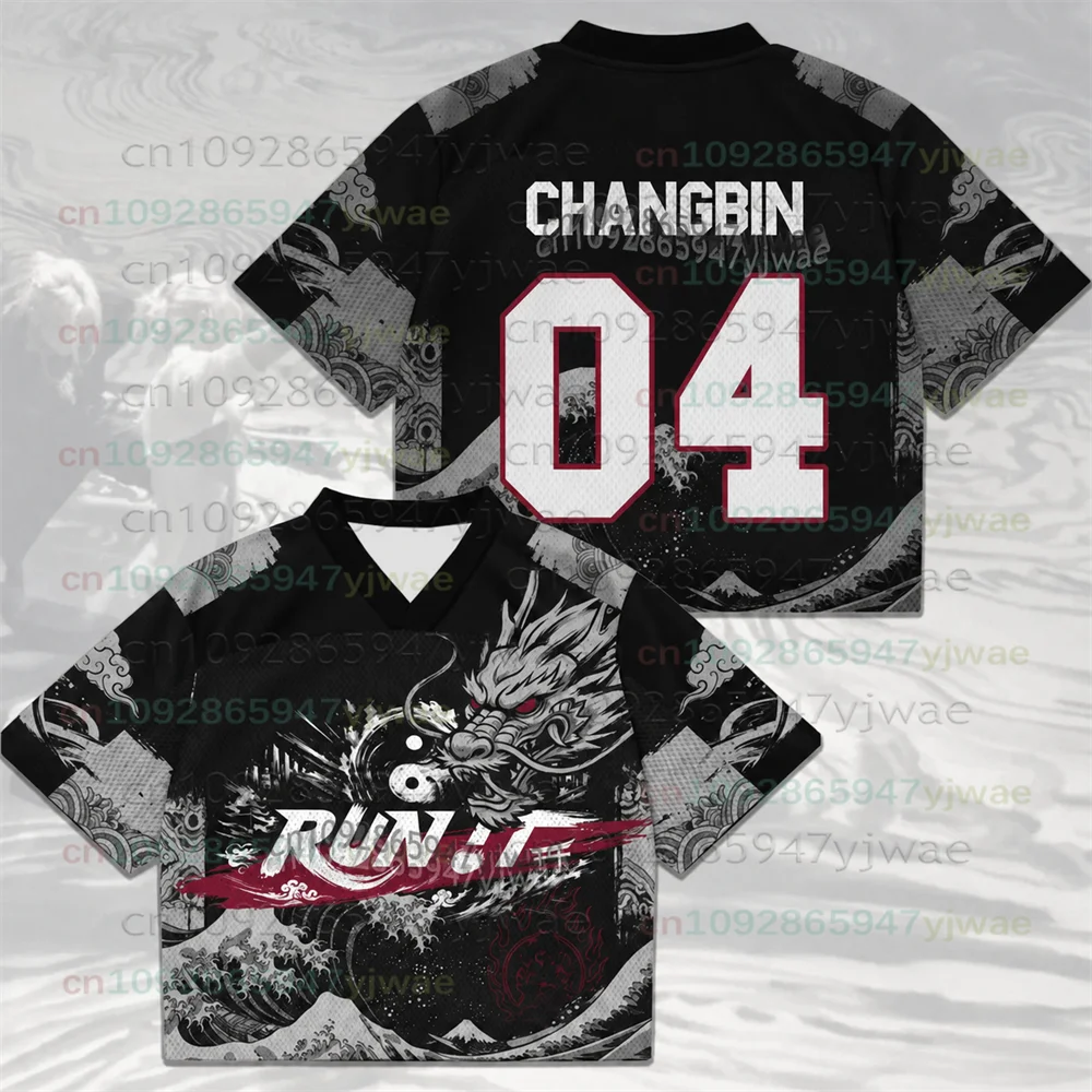 Traditional Run lt 2026 World Tour Mixed Mesh Jersey Fan Gift Tee Felix Member Tee Fashion Street Top Men Women Kid T-shirts