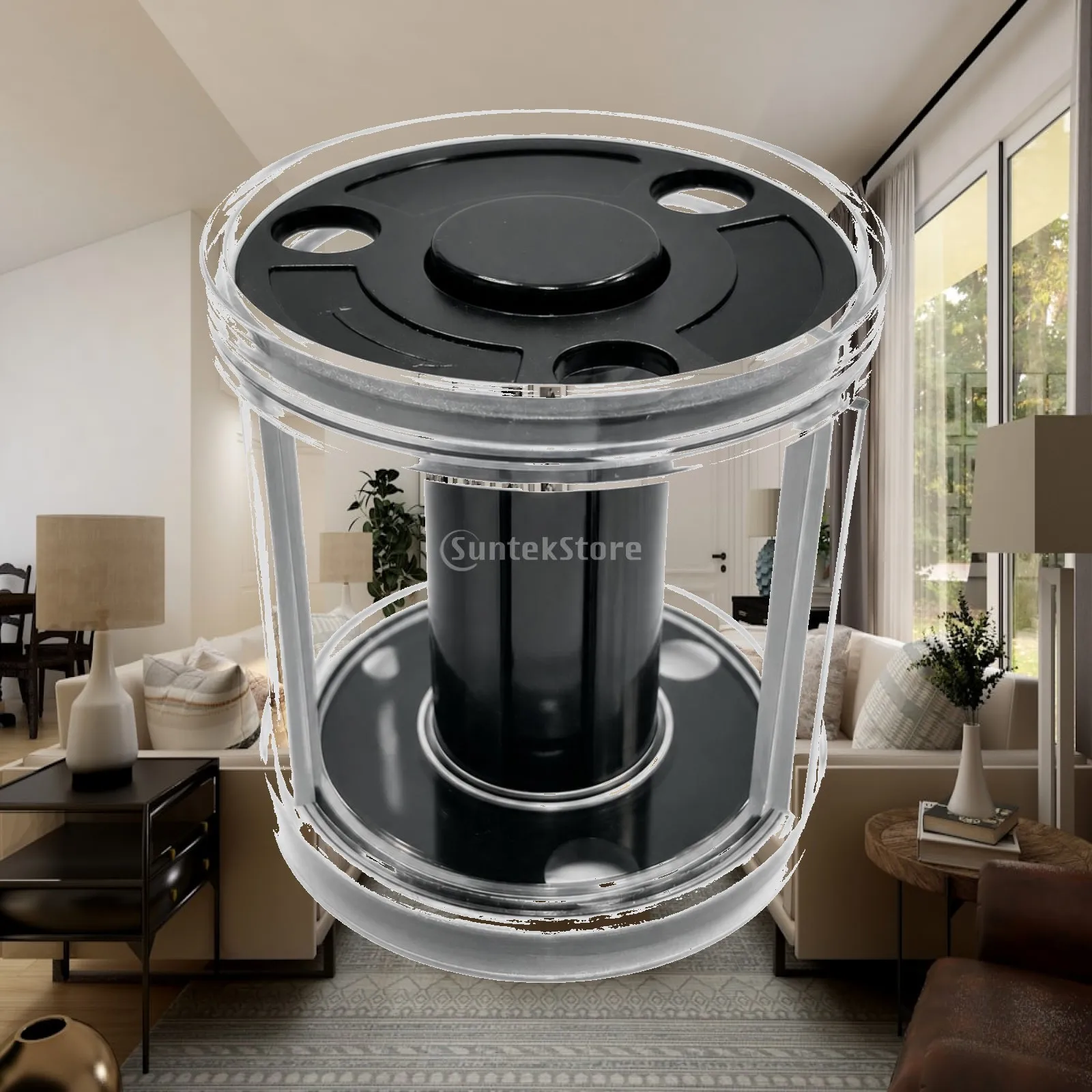 Transparent Ribbon Storage Container for Gymnastics Gear Dustproof Travel Case with Spindle Winder