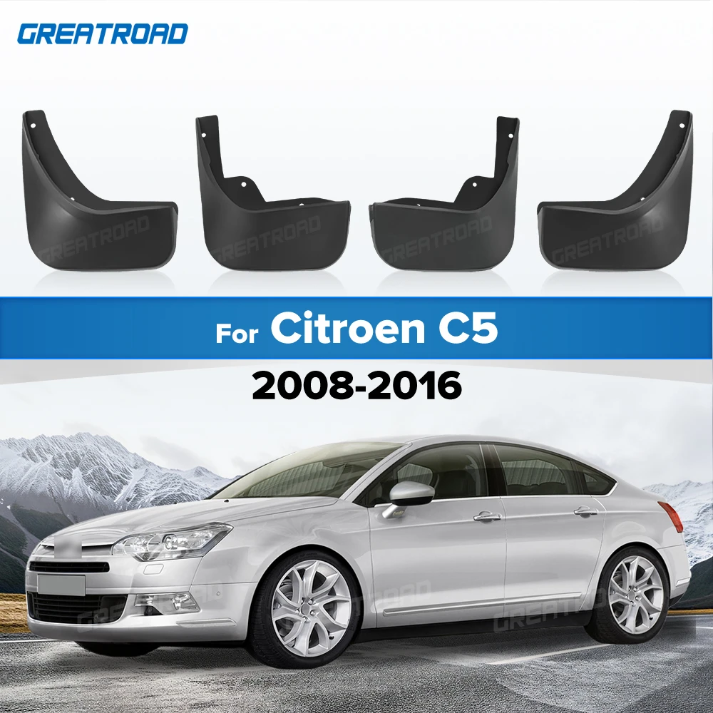 Mudguards Mudflaps For Citroen C5 2008 2009 2010 2011 2012 2013 2014 2015 2016 Fender Splash Guards Mud Flaps car Accessories