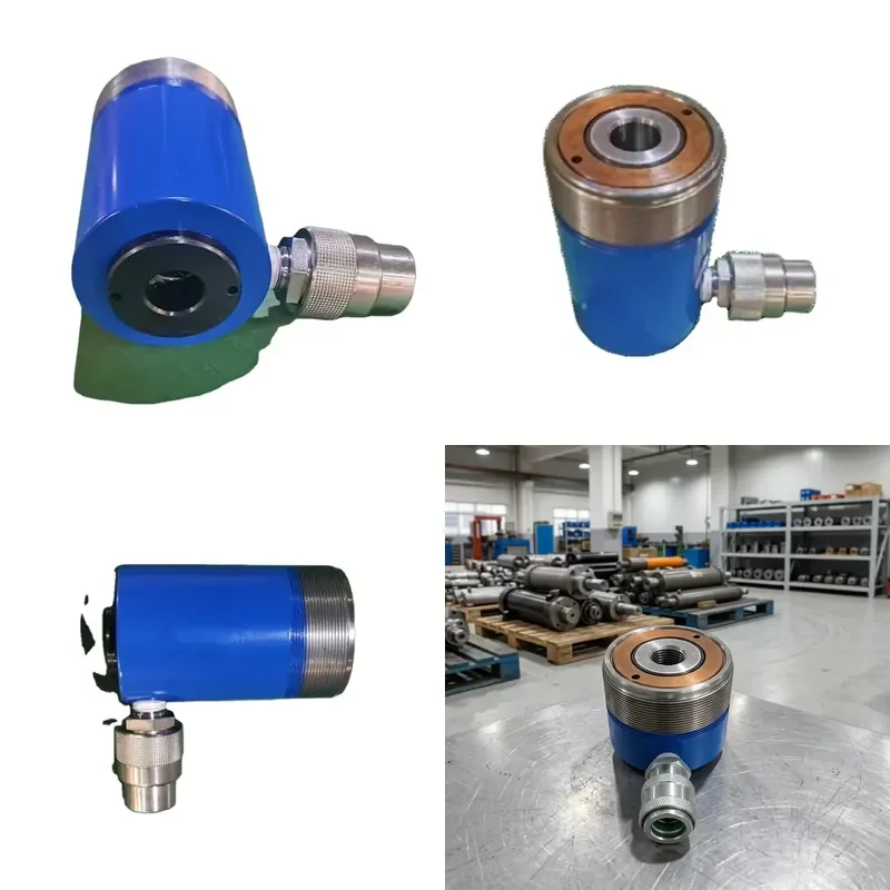 DEELEAP RCH121 Hollow Plunger Pneumatic Hydraulic Cylinder | 70MPa High Pressure Single Action Hydraulic Cylinder