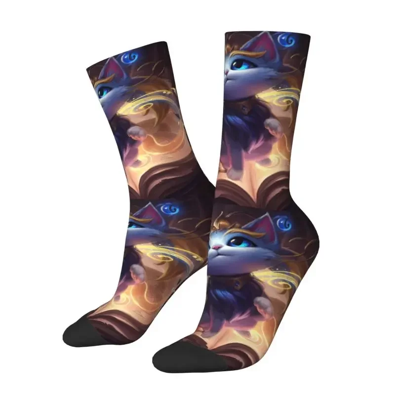 

Y2K Fun Printed League Battle Game Legends For Men Women Stretchy Summer Autumn Winter Yuumi Magical Cat Crew Socks