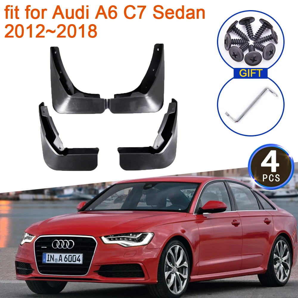 

For Audi A6 C7 Sedan 2012 2013 2014 2015 2016 2017 2018 Mud Flaps Mudguards Splash Guards Fender Front Wheels Car Accessories