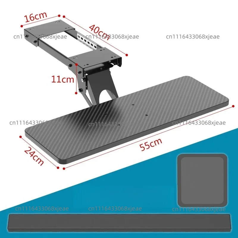 Under Desk Keyboard Drawer With Sliding Adjustable Mouse Tray Rotating Extension Workspace