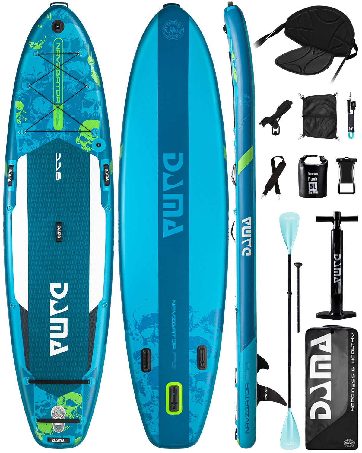 Myboat DAMA Waterproof Inflatable Paddle SupBoard 11'6''x35''x6''Adult Standing Style Aquatic Fishing With Accessories SUP