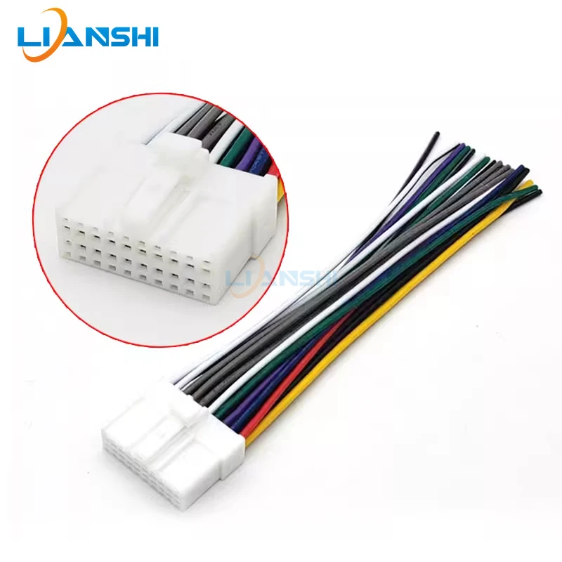 Car audio dsp power amplifier, four-channel car audio processor, power speaker, plug and wiring harness