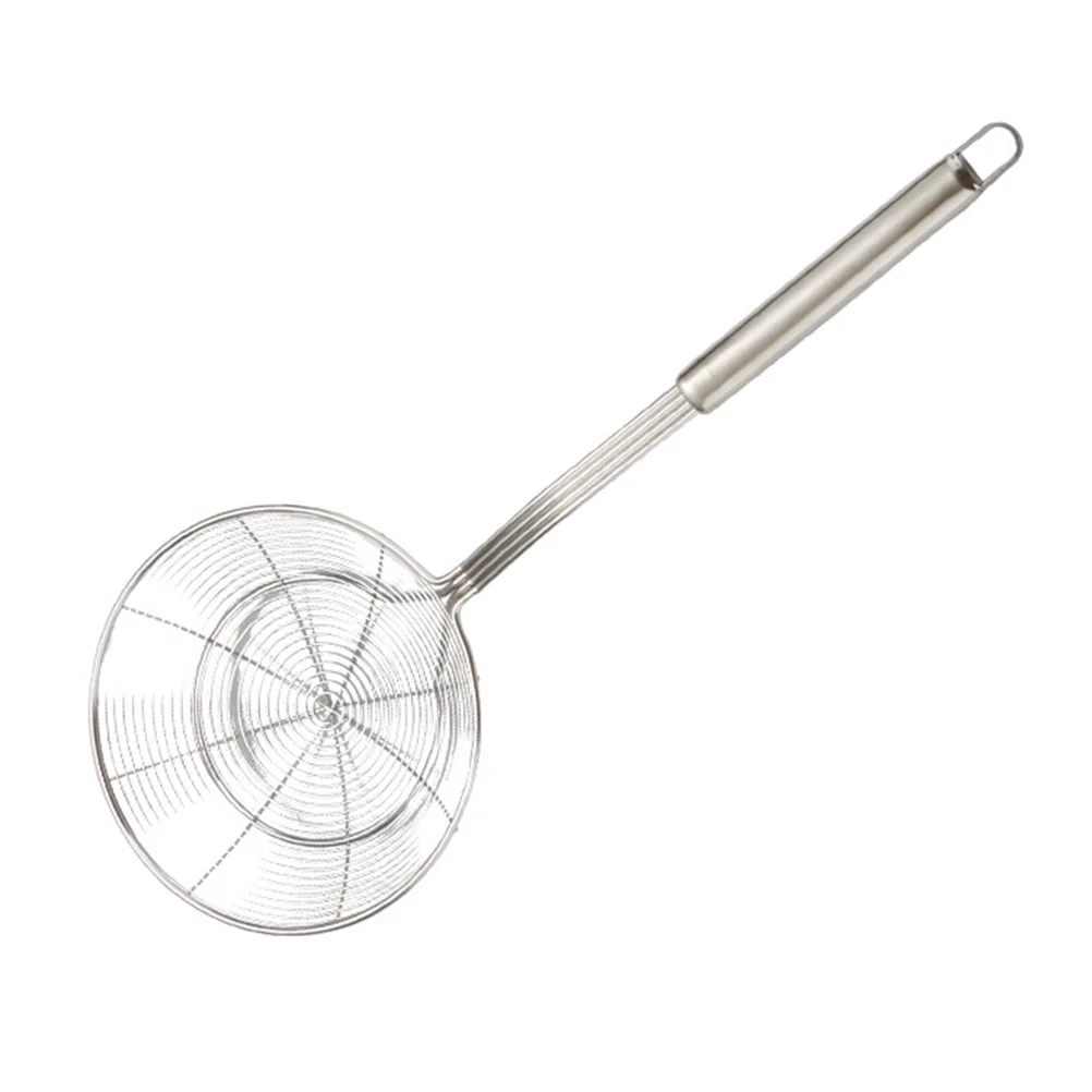 

1Pcs Hot Pot Strainer Stainless Steel Oil Filter 18cm Diameter Long Handle Kitchen Tool for Frying Noodles Vegetables Meat