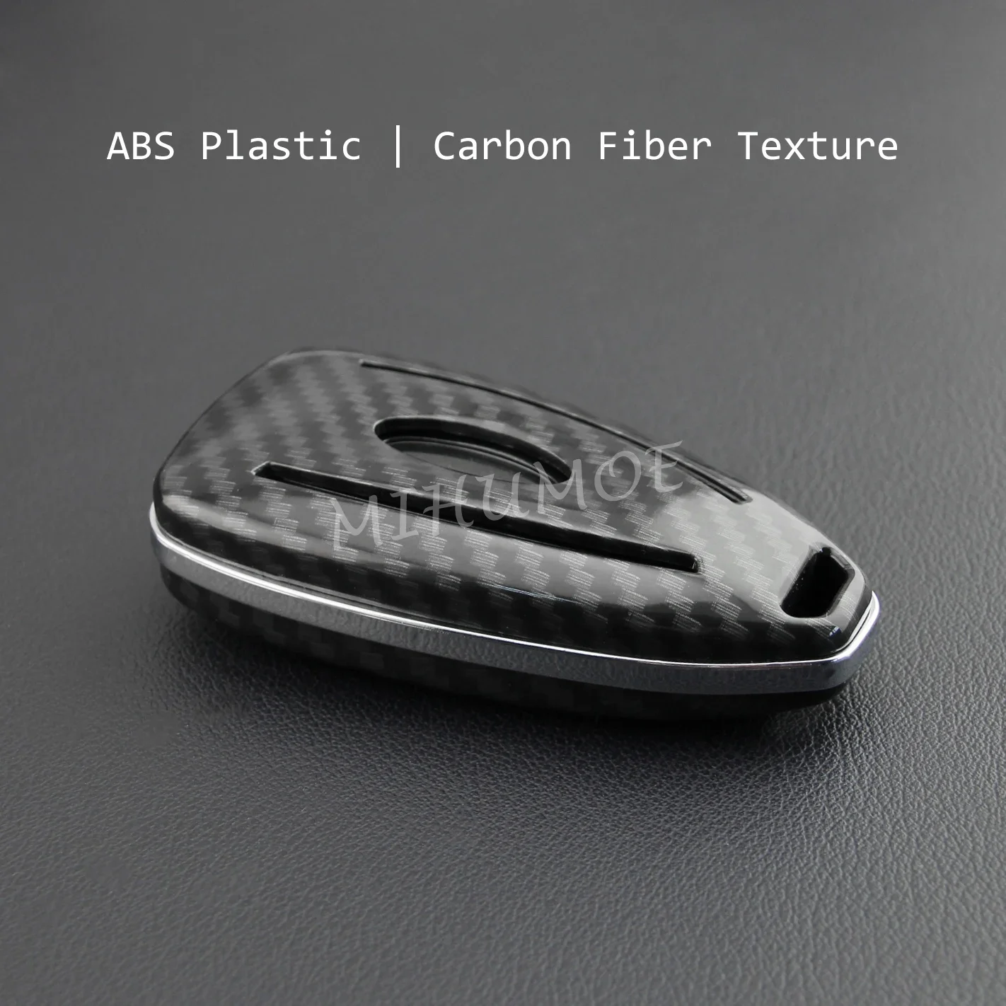 Dla 2012-2019 Ford Focus Escape Kuga Carbon Fiber Car Flip Key Fob Cover Case Chain Ring Shell Akcesoria