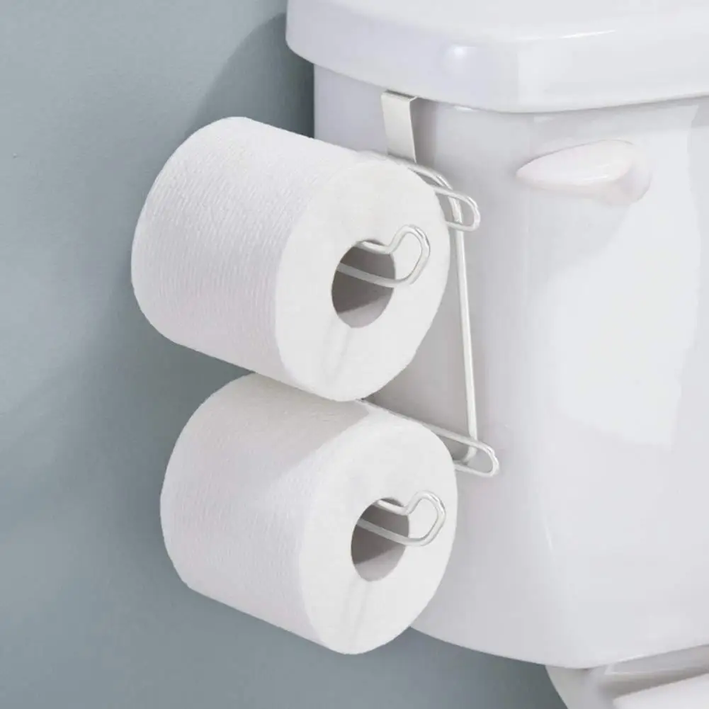 

Toilet Paper Holder Tissue Rack Double-Layer Design Strong Load-bearing Tissue Roll Dispenser Bathroom Kitchen Organizer 종이 롤 선반
