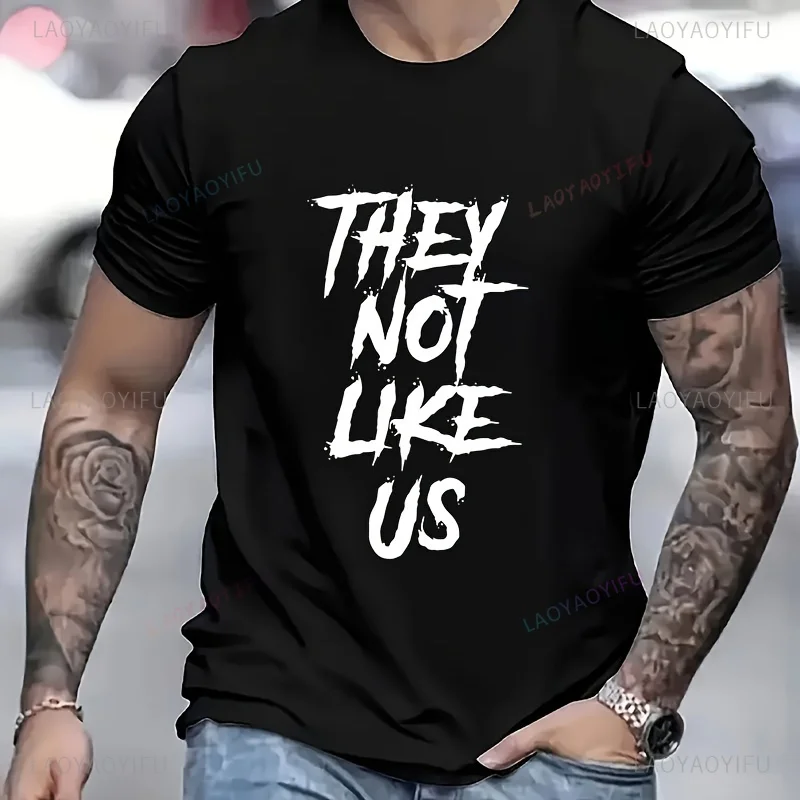 

Футболка с принтом «THEY NOT LIKE US» для социального клуба Camisetas Masculina для любителей активного отдыха, креативная Harajuku