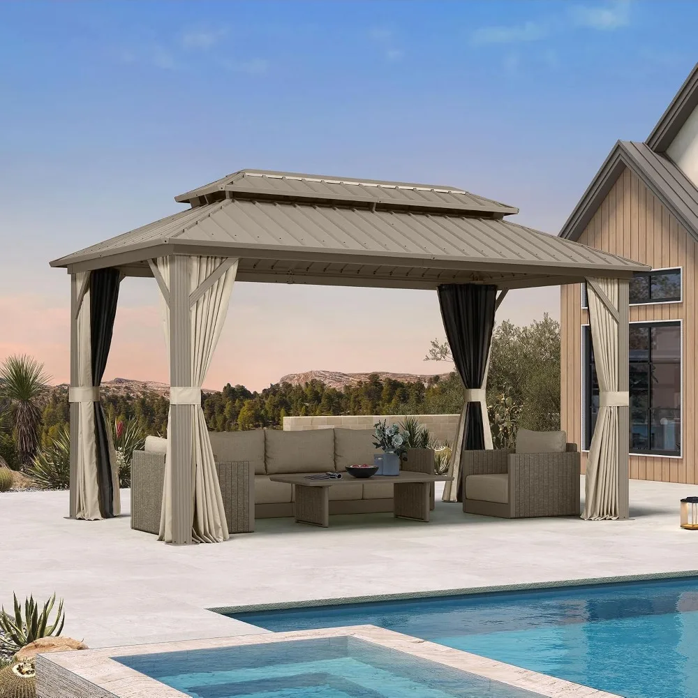Outdoor Hardtop Gazebo 8' x 14'  Aluminum Structure