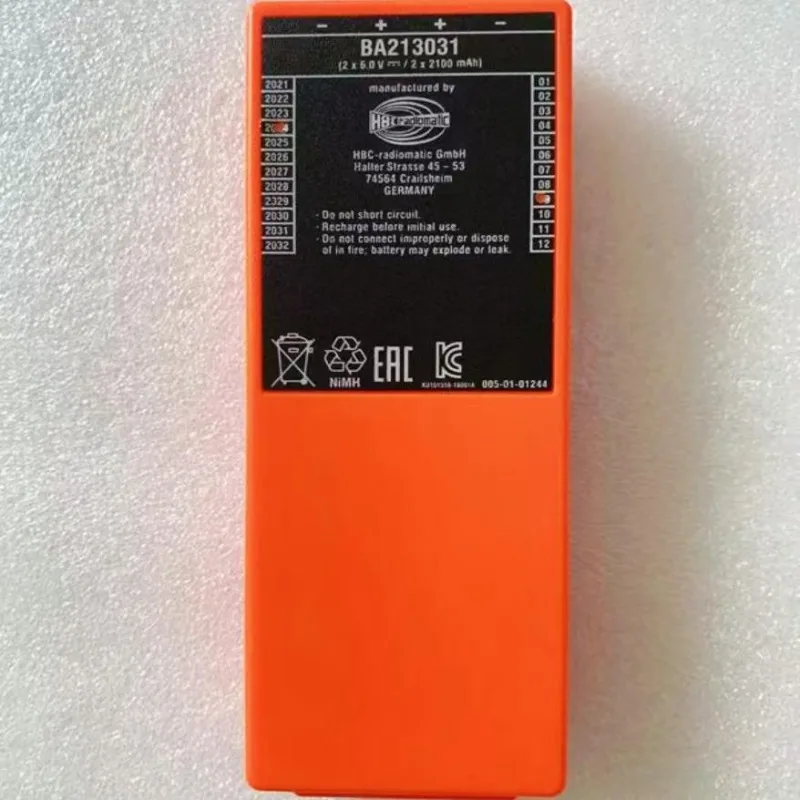 BA213031 3.6V 2100mAh Ni-MH Battery for HBC Industrial Remote Control Crane Shield Machine