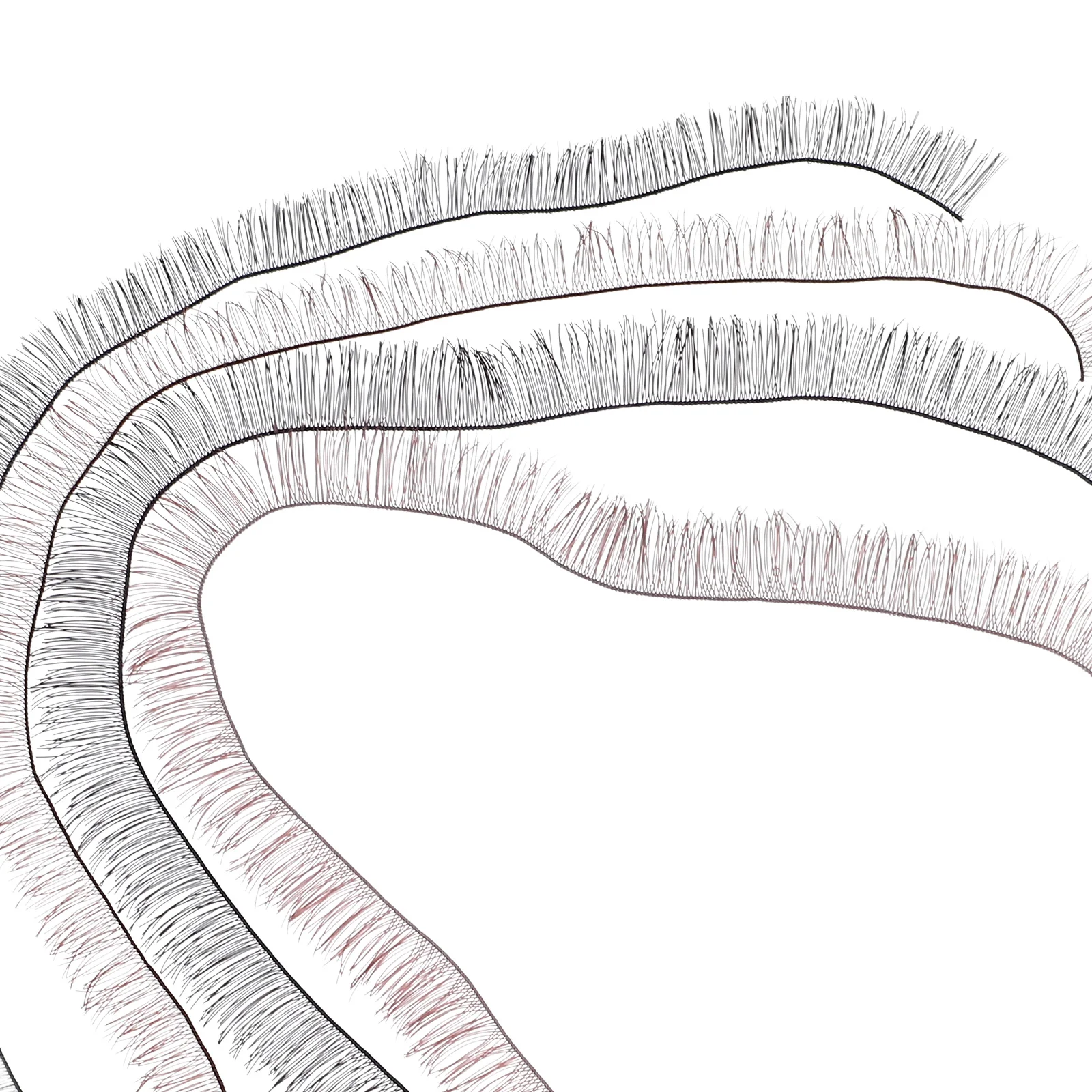 4 個のつけまつげナチュラル手作り黒 1 センチメートル黒 0.8 センチメートルブラウン 1 センチメートルブラウン 0.8 センチメートルフルレングスナチュラルルックつけまつげアクセサリー