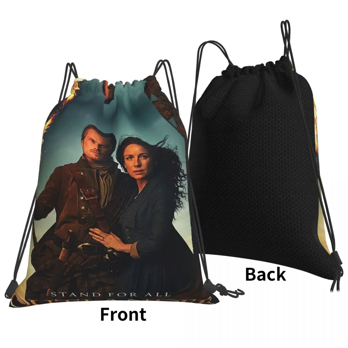 

Jamie Fraser Outlander Backpacks Fashion Drawstring Bags Sports Bag Book Bags for Travel School