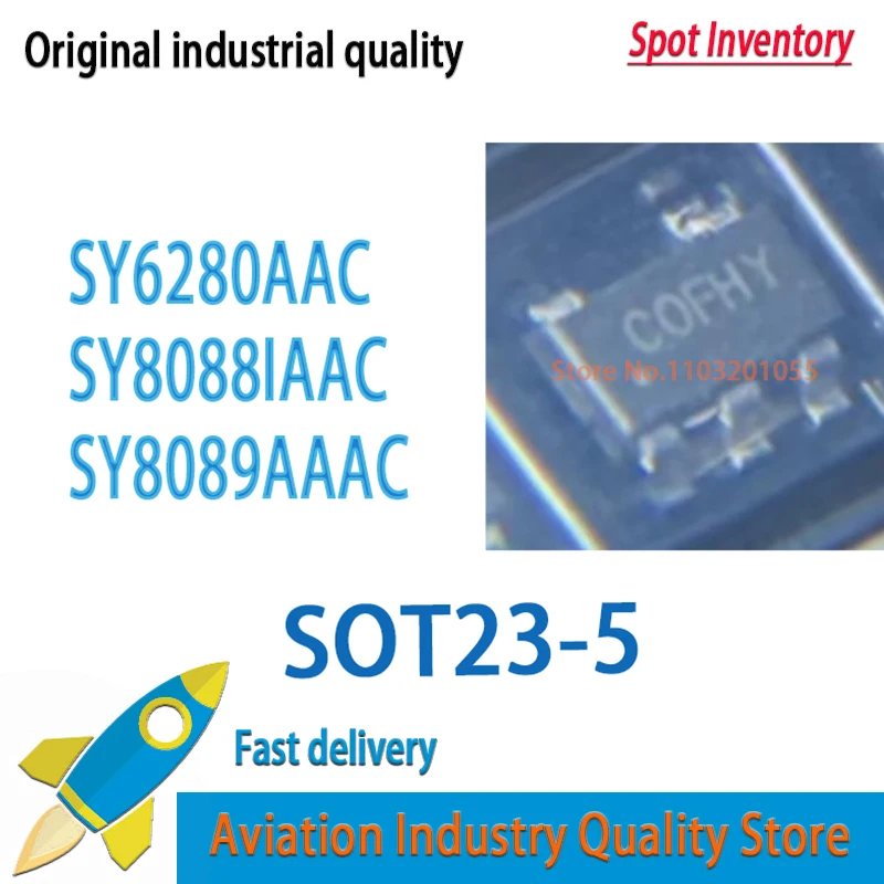 50PCS SY6280AAC  SY6280 CO*** SOT23-5  Y8088IAAC SY8088I SY8088 bPxxx SY8089AAAC SY8089  KV***