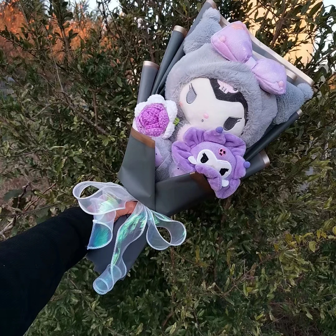 

MINISO Kuromi My Melody Hello Kitty Cinnamoroll Plush Bouquet Valentine's Day Christmas Graduation Holiday Gift