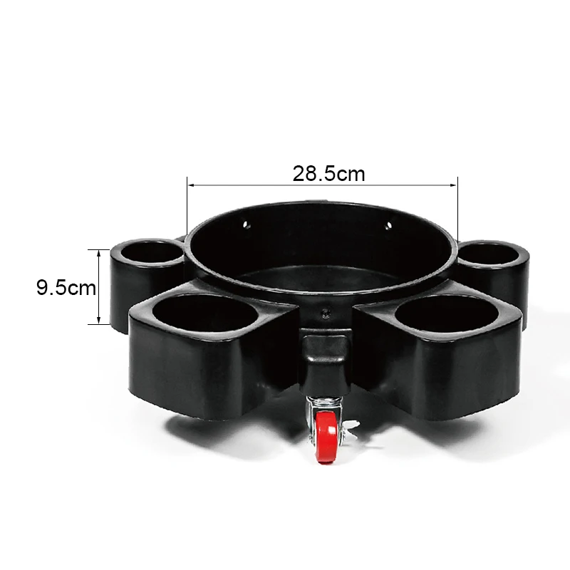 11.5 Inch Bucket Dolly Easy Push Removable Rolling Bucket Dolly 5 Roll Swivel Casters To Move 360 Degree Turning Black