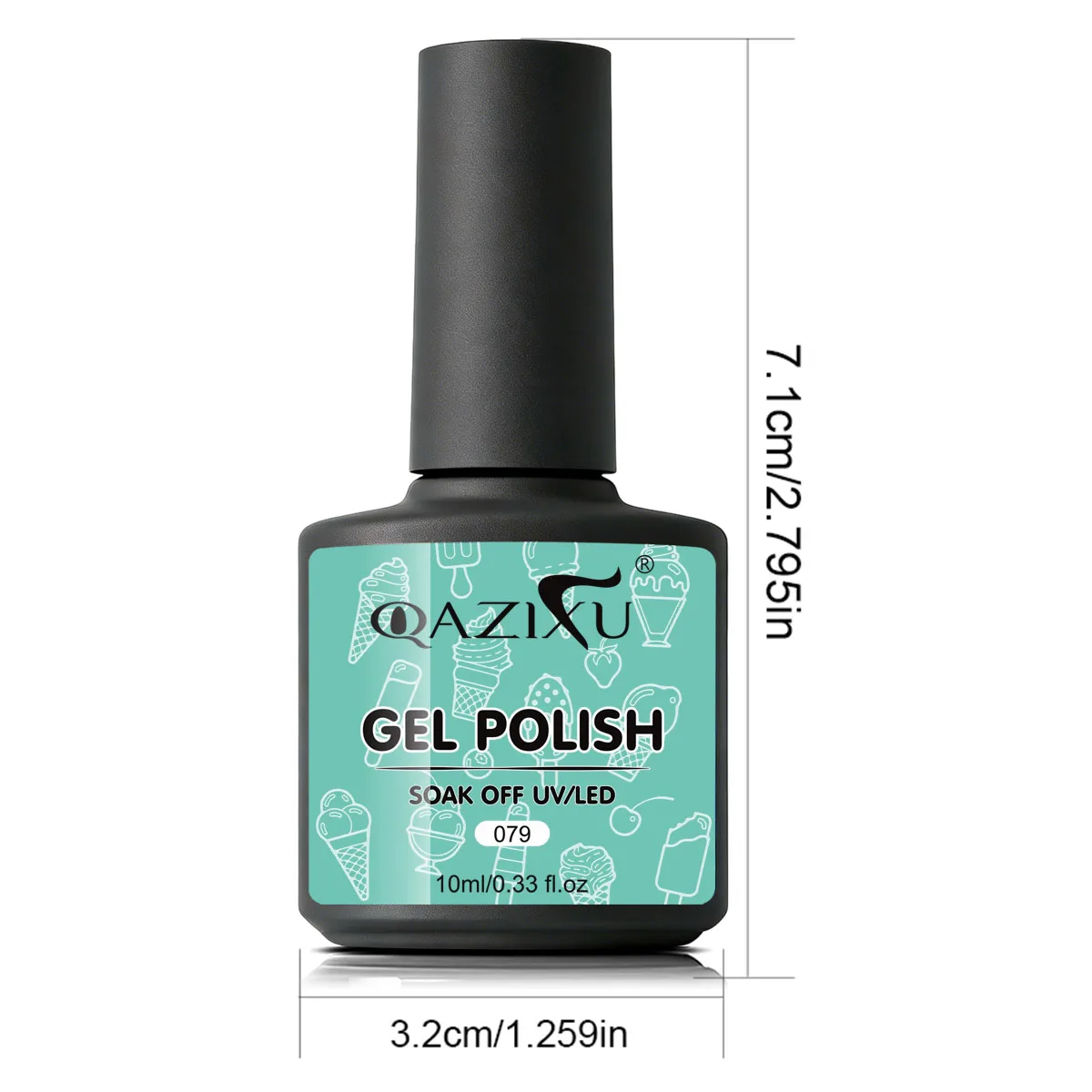 QAZIXU 1/6 Stück Minz- & Türkisgrünes Gel-Nagellack-Set Frische Pastelltöne Abziehbarer UV-LED Semi-Permanenter Nagellack DIY Sommer – Detail 3