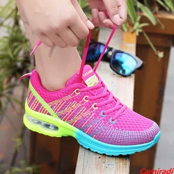 Zapatillas de correr con amortiguación para mujer, zapatos deportivos antideslizantes, transpirables, informales, para primavera y otoño