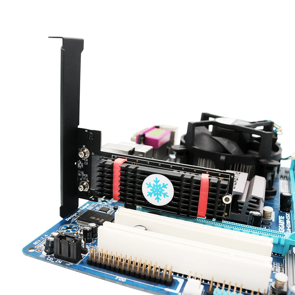 Pcie-m2アダプター,riserカード,pci express 3.0,x4からm.2,nvme,ssd,mキー,ロープロファイル,ヒートシンク