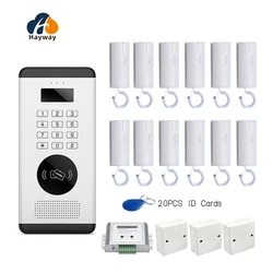 2 Wires Non-Visual 12/16/24 Apartment Audio Intercom Doorbell Door Phone Supports ID Card Password Unlocking