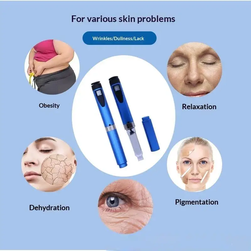 【K】Wrinkle Care Aesthetic Magic Pen For Insulin Injection Tattoo Pen, Universal Injection Compatible With 3ml Cartridges Bottle