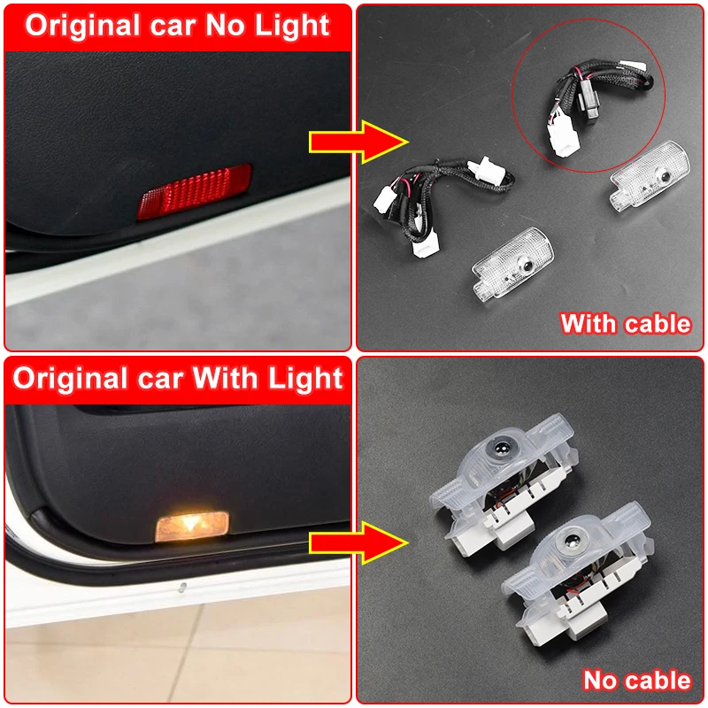 Car Door Lower Corner Lamp Environment Pedal Light For Toyota Land Cruiser Prado 150 Fj150 LC150 J150 Modification Accessories