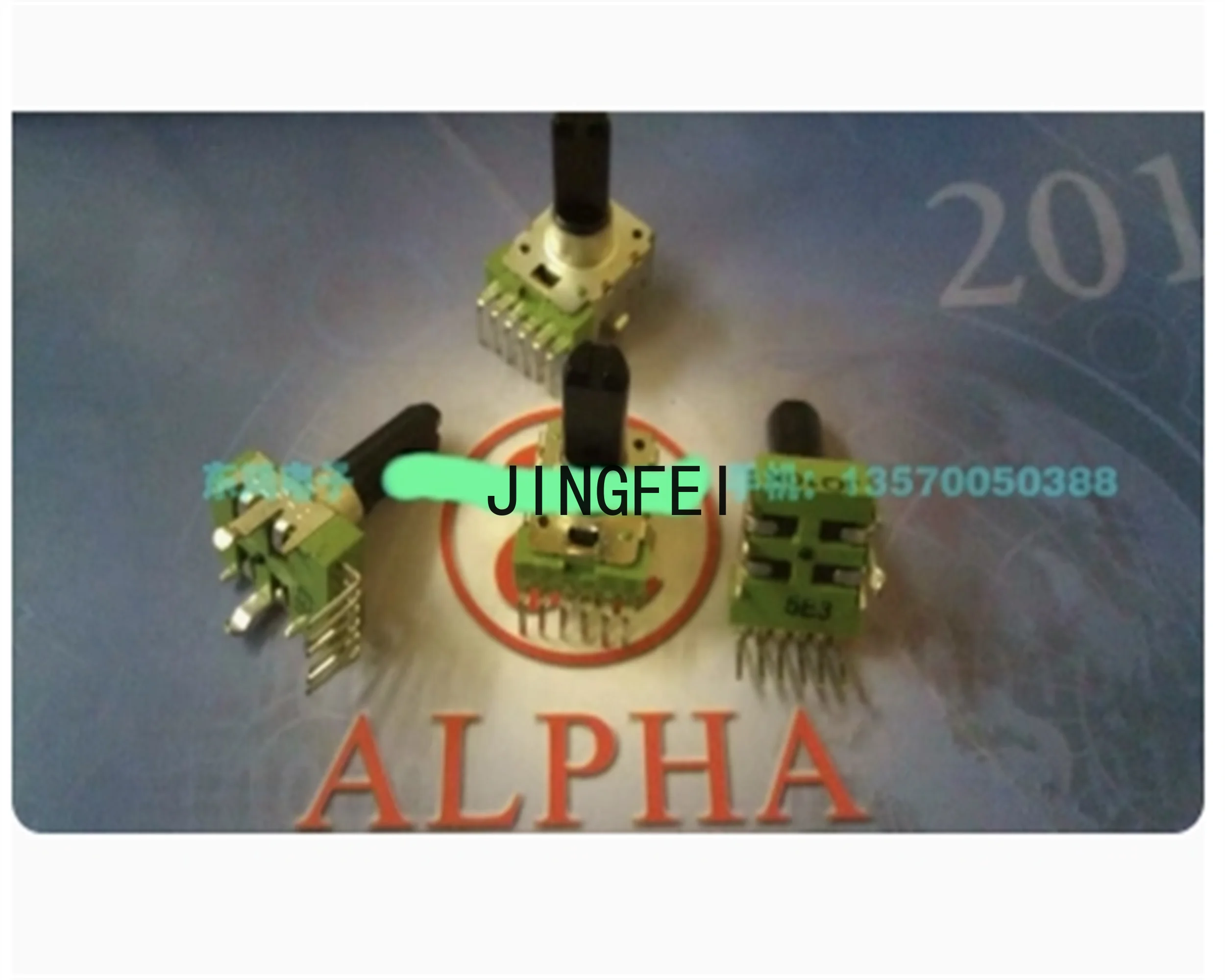 1PCS Taiwan ALPHA brand RK12 potentiometer double link with midpoint JQ10K 18MM shaft