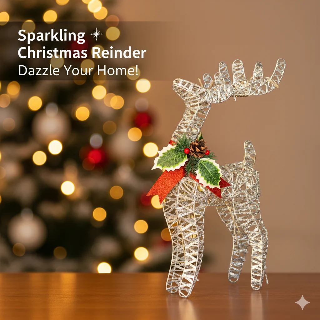 

New Bright Large Outdoor Christmas Reindeer Hristmas Decor Maison Elk LED Home Decor Light with Decor Pine Room Decor
