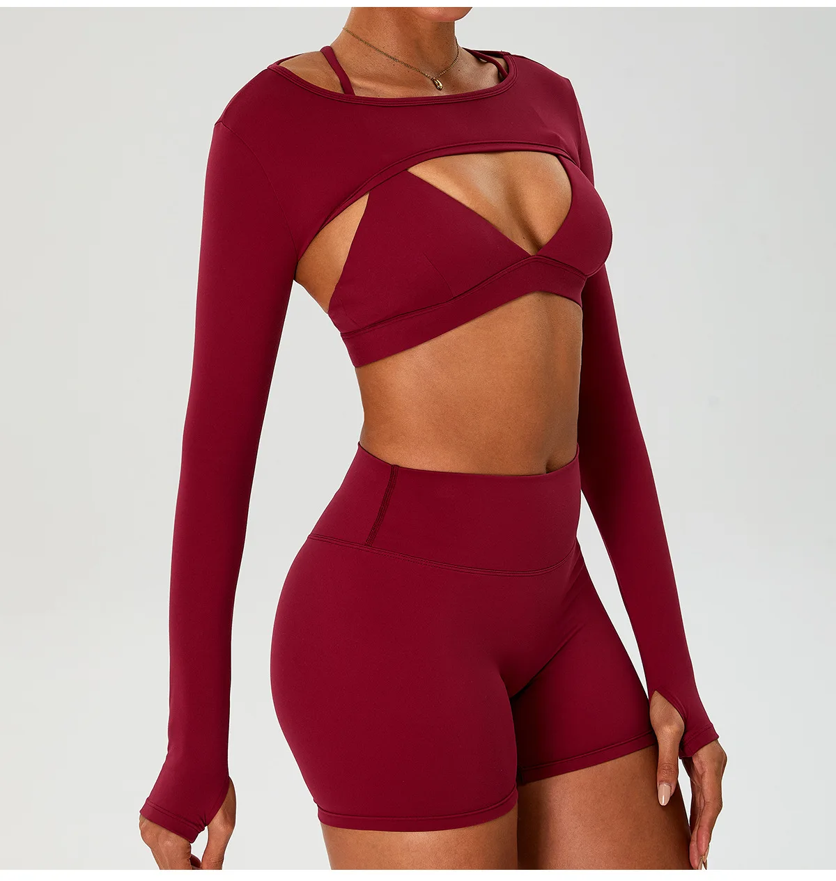 Seamless Yoga Long Sleeved Women Yoga Shawl Top Nude Fitness Gym Top Women Fitness Sports Shawl Crop Top Quick-dry Sports Smock