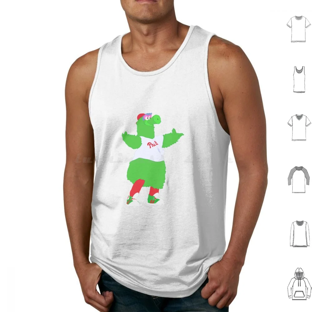 Philly Phanatic Tank Tops Vest Sleeveless Philly Phanatic Philly Phanatic Philadelphia Baseball Mascot