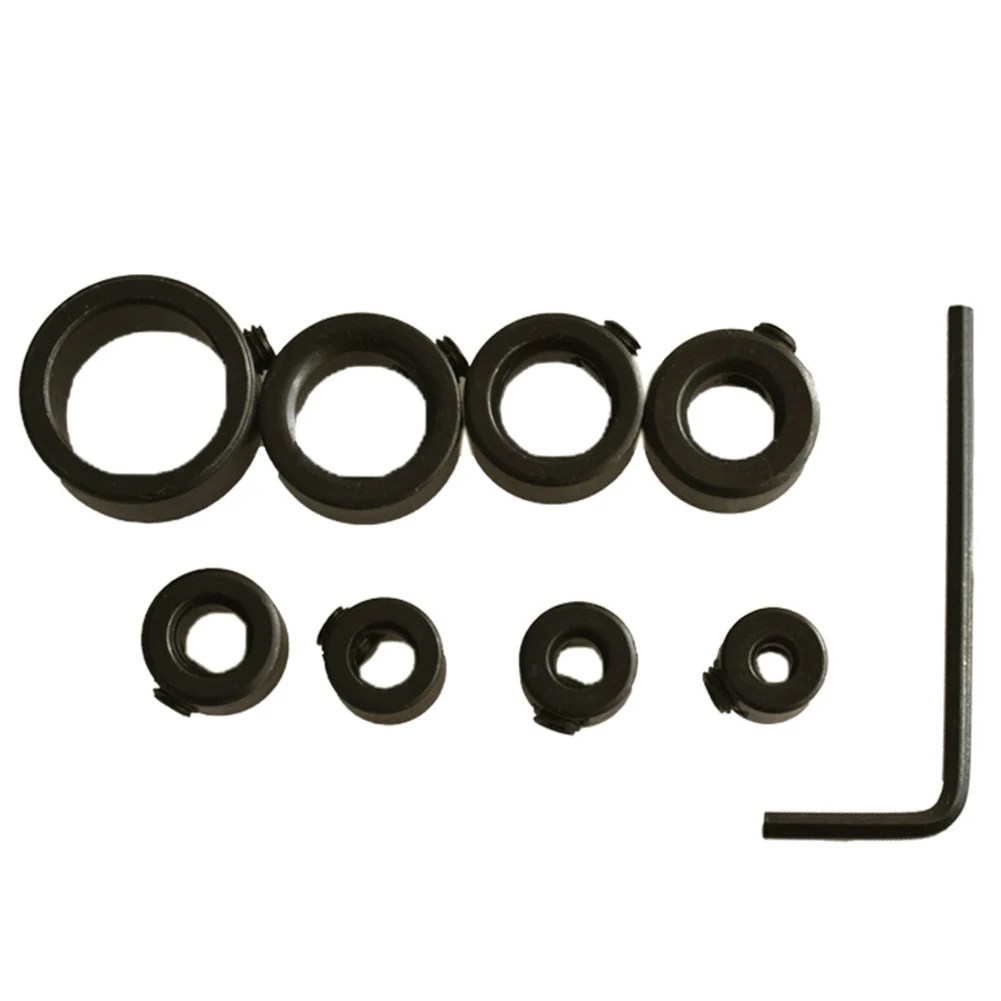Depth Stop Ring Depth Stop Collars Carpentry DIY Projects Carbon Steel Clamping Device Positively Locks Setscrew Type
