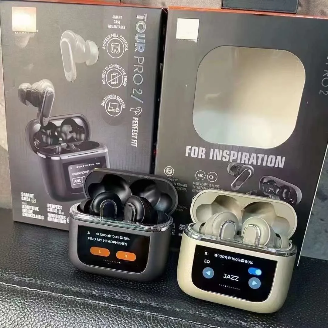 

New TOUR PRO2 V8 Digital Touchscreen Bluetooth Earphones ANC Sports Noise Reduction V8 Ultra Long Standby Earphones