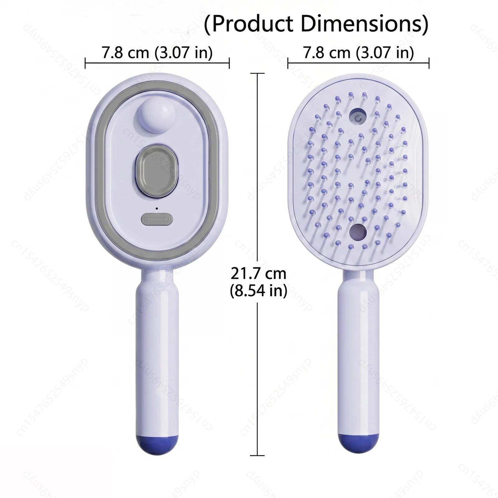 Electric Spray Hair Brush 2-In-1 Misting Hair Brush with Water Spray Reduce Frizz Anti-Static Retractable Steam Massage Comb