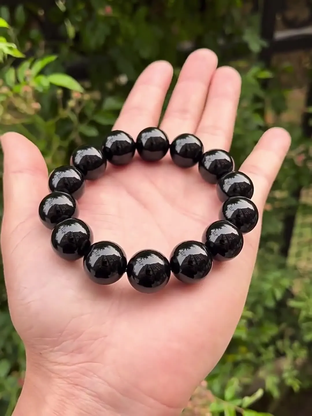 Natural Black Obsidian Stone Bracelet Promote Blood Circulation Relax Healthy Bracelets Women Men classic jewelry handmade  gift