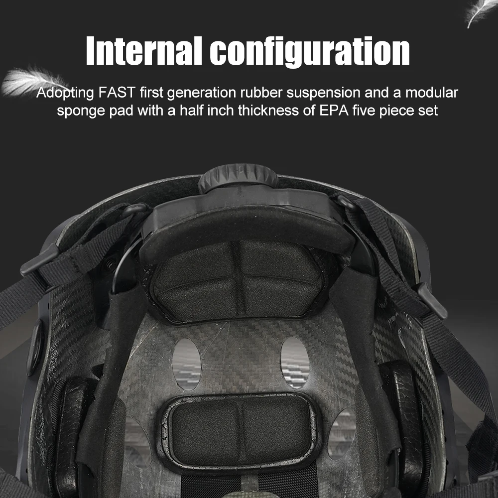 خوذة تكتيكية سريعة - CF خفيفة الوزن، طلاء حبيبي غير لامع، تعليق | ملحق عسكري للأمن والإنقاذ في حالات الطوارئ #6