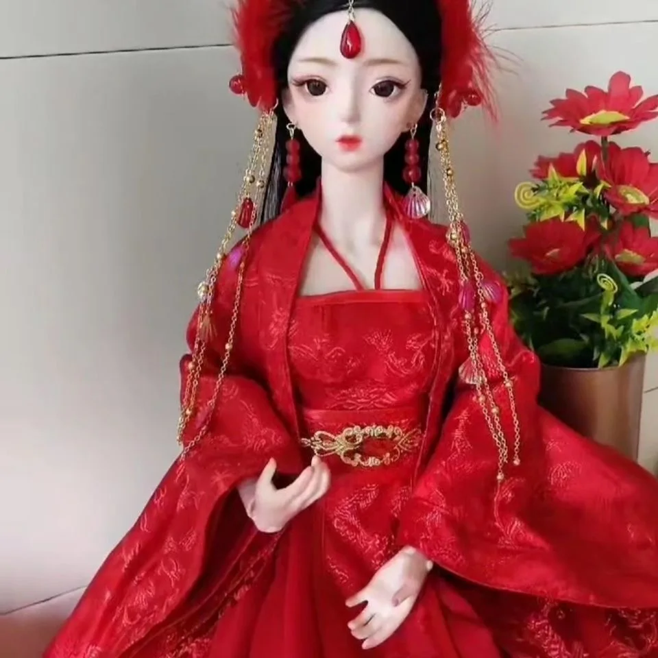 

Одежда для куклы 60 см 1/3 кукла BJD, Yeluoli/Debisheng/As60 древнее красное платье Бесплатная доставка