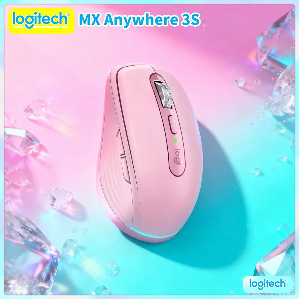 High-Performance Logitech MX Anywhere 3S - 8000 DPI, Hyper-Scroll, Silent Click, 3-Device Connect For Studio Task