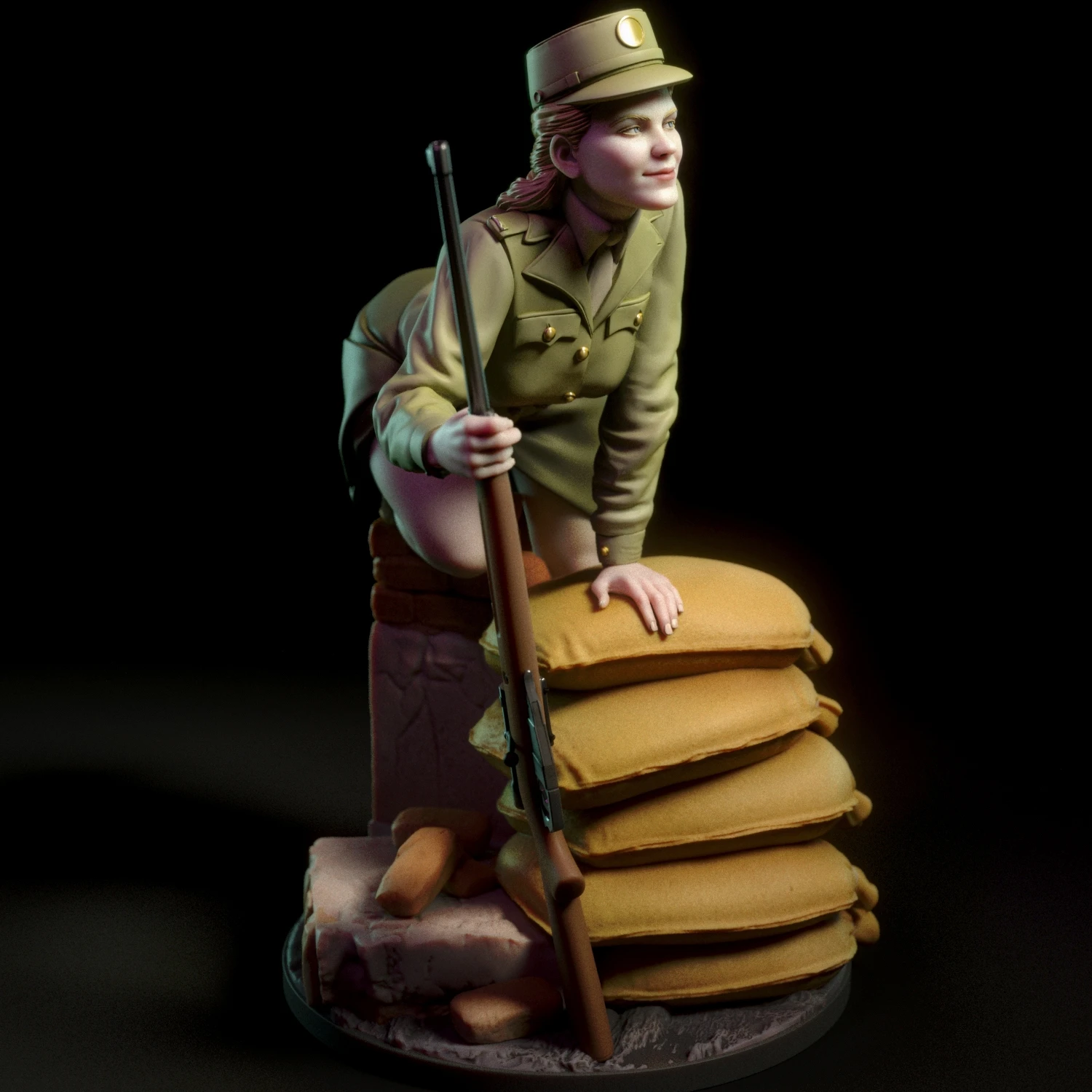 

1/24 Scale Resin Figure Model Kit Soviet Female Soldiers Nsfw Two versions Unassembled and Unpainted 3D printing DIY toy 285