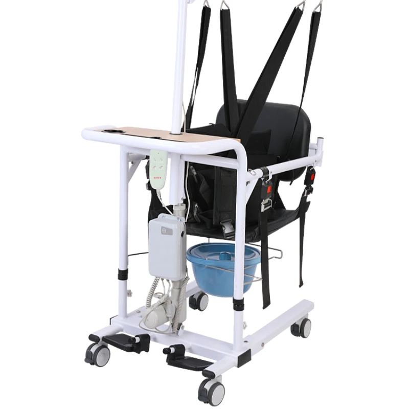 

Multi-functional nursing and bathing chair for disabled people with paralysis and lifting disability by electric displacement