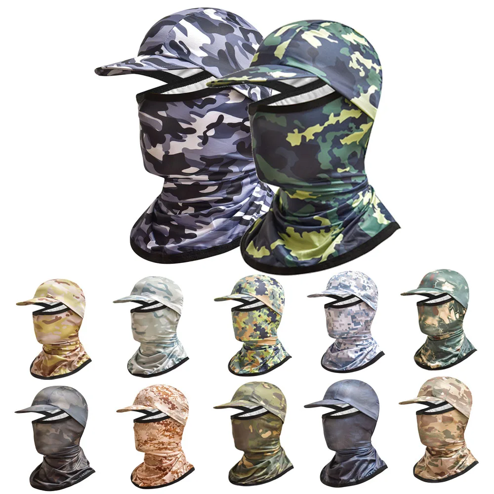 

Full Face Mask Camouflage Cycling Cap Motorcycle Hat Outdoor Sports Riding Fishing Headgear Anti-UV Breathable