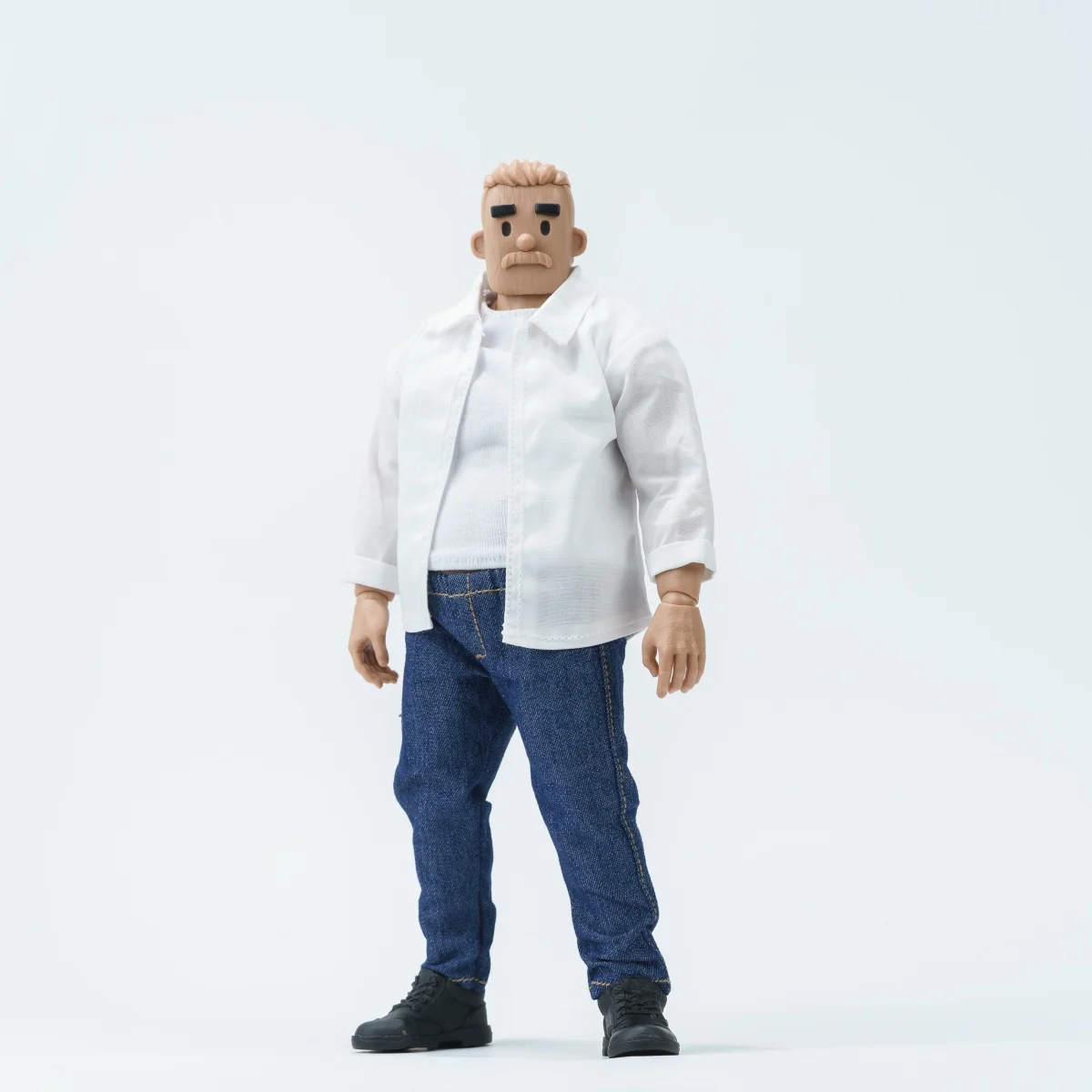 Auf Lager 1/10 Maßstab Herren Einfarbige Weste Jeans Rotes Haige Hemd Set für 6-Zoll Strong Body NT03 Actionfigur Körper – Detail 7