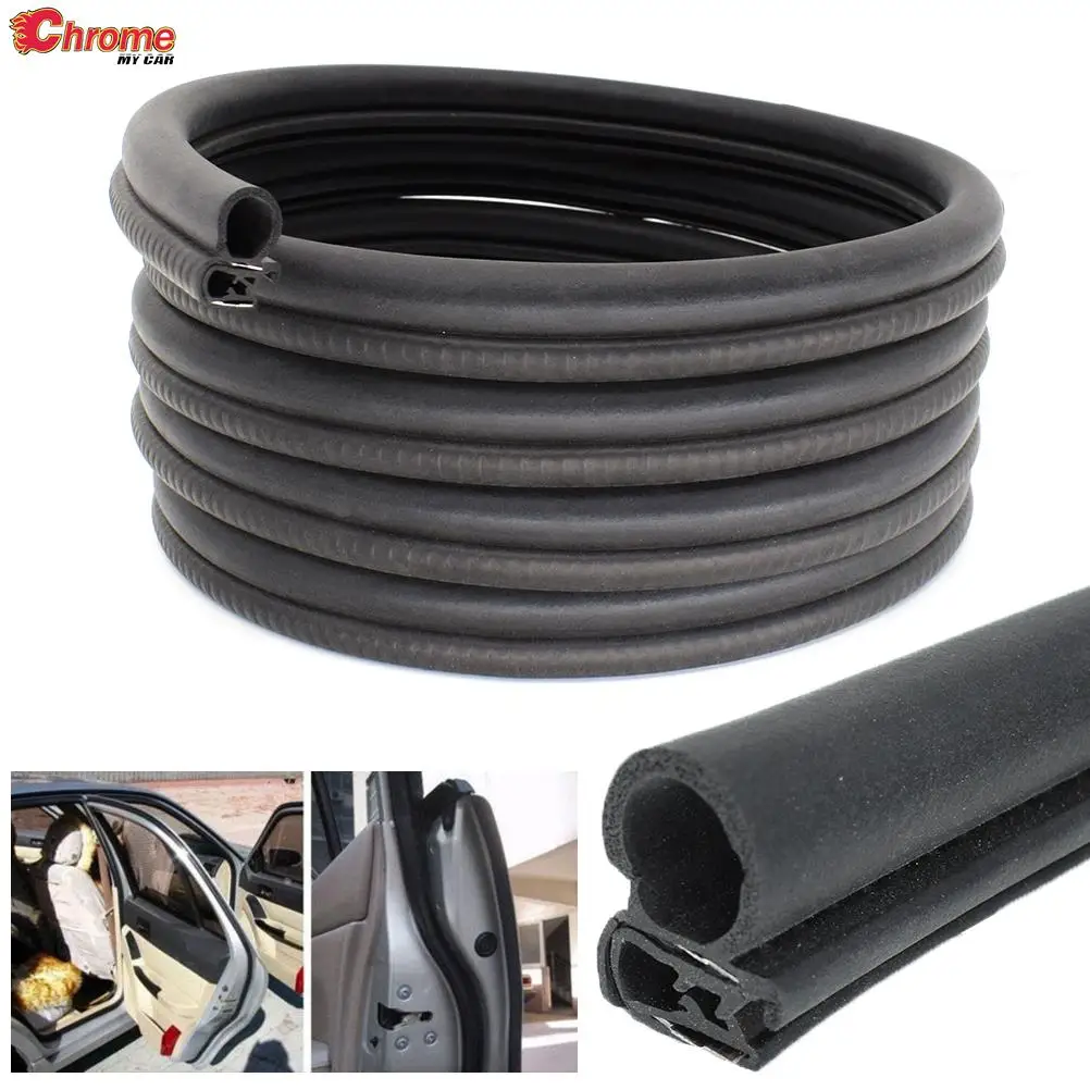 

10FT EPDM Seal Strip Door Trim Weatherstrip Sealing with Side PVC Bulb Dustproof Noise Insulation Car Body Accessories SUV Truck