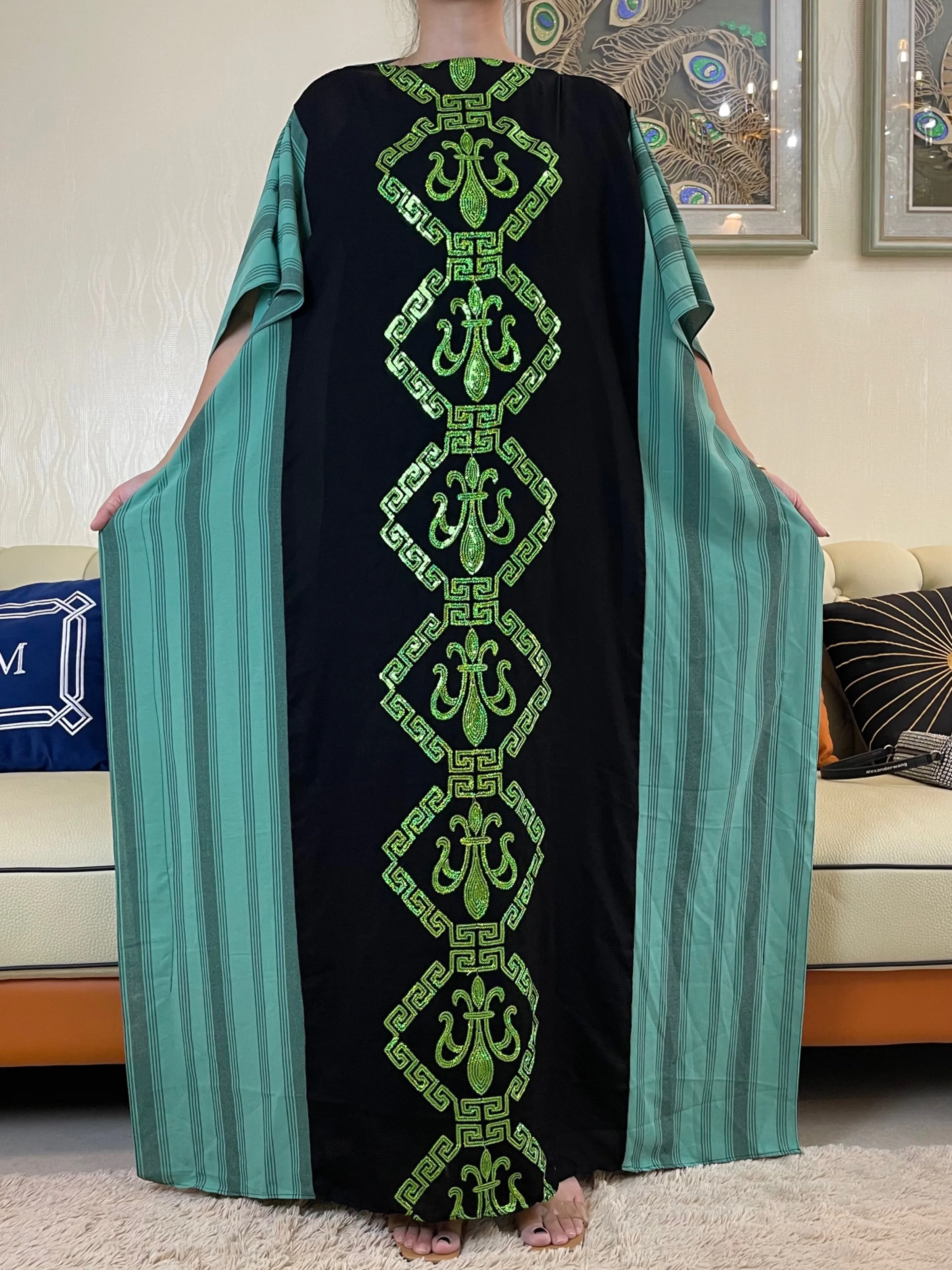 2022 Ramadan Abaya Dubai Kaftan Muslim Autumn Dress African Evening Sequins Embroidery Robe Caftan Islam Clothing Djellaba Femm