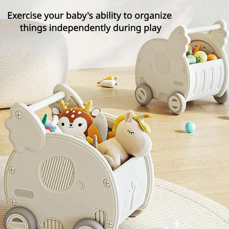 Organizador de juguetes para gatos y perros: baúl con carrito - imagen 2