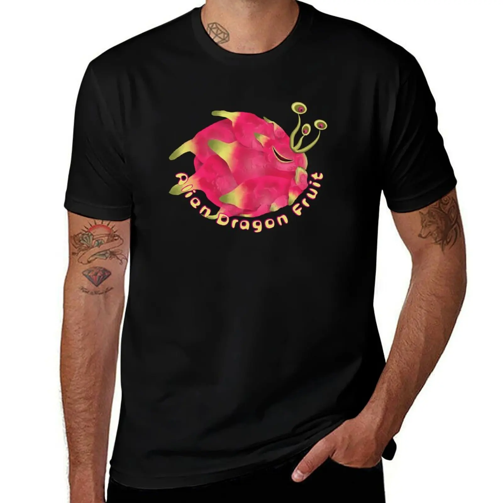 

Alien Dragon fruit T-Shirt Christmas Casual Short Sleeve Top