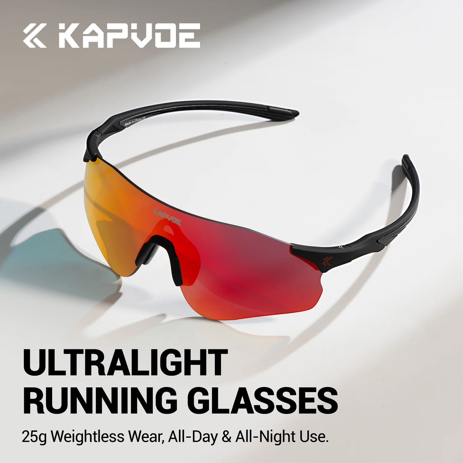 

KAPVOE UV400 Protection Mountaineering Sunglasses Outdoor Sports Running Hiking and Cycling Glasses Stylish Driving Sunglasses