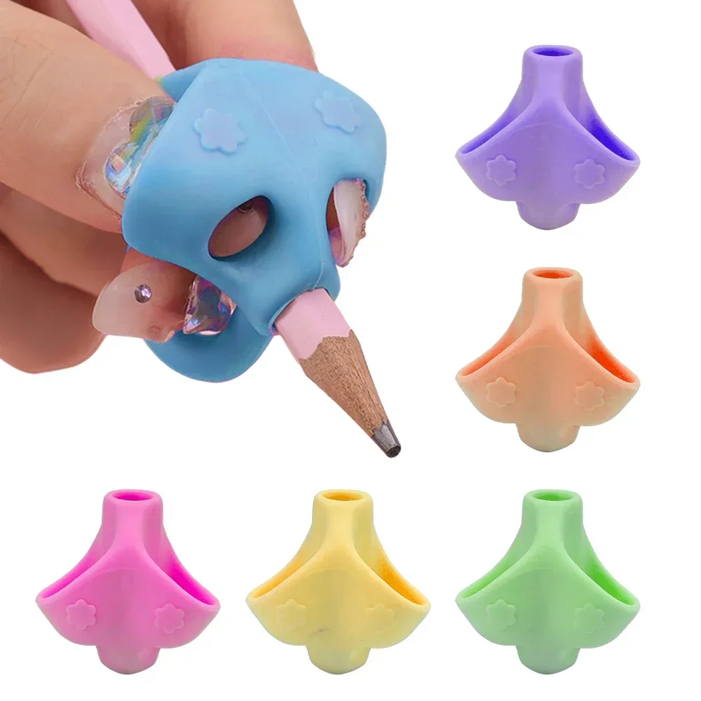 1/3/6PCS Pencil Grips Children Handwriting Posture Correction Grip Trainer Pencil Holder Writing Aid Grip for Preschoolers Kids