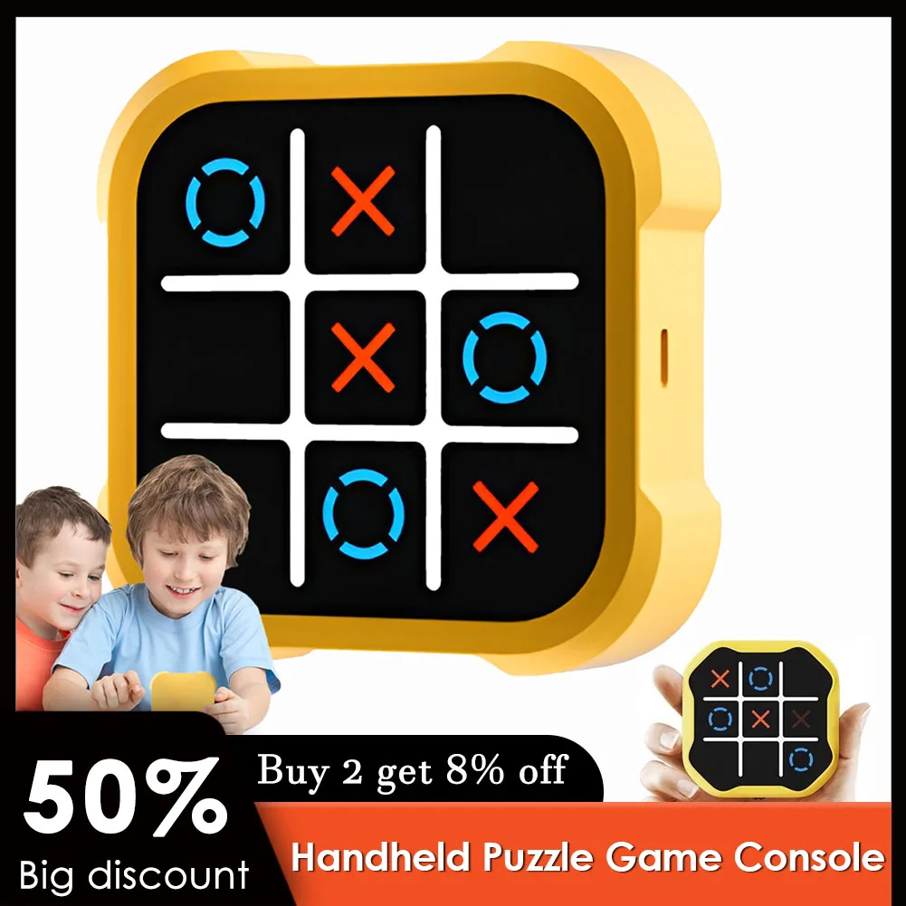 Handheld Educational Game Console Travel Handheld Puzzle Game Console Multi-Purpose Fingertip Toy Board Game For Friends